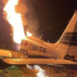 Forças Armadas e outros órgãos Federais destróem aeronave Embraer